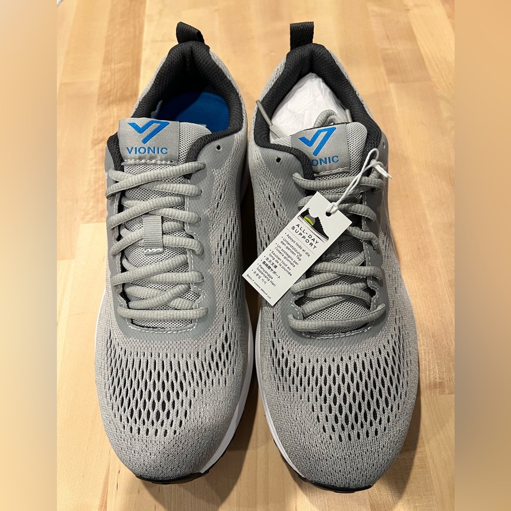 Mens 8 VIONIC Fulton Tate grey TENNIS SHOE SZ 8 Women’s 9.5 Brand new. Sold out